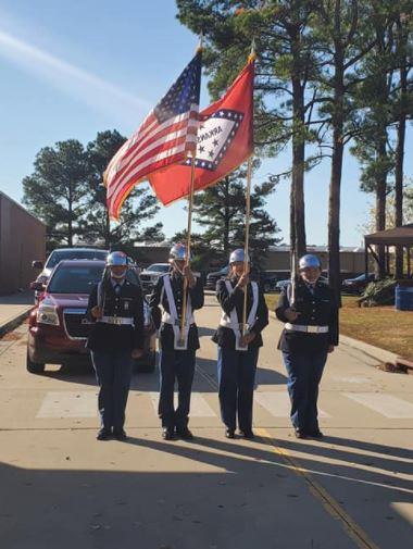 Guard leading the Veterans Day Parade.